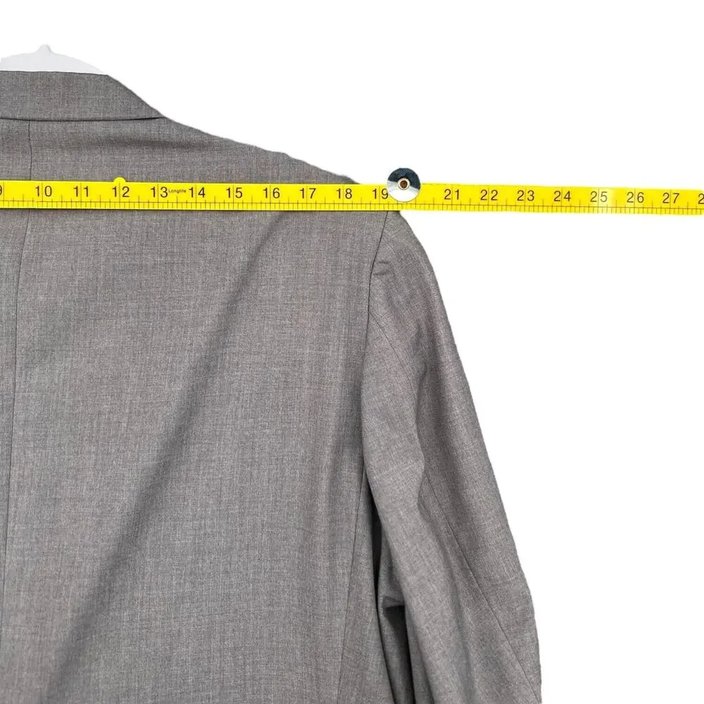 Hockerty Grey Bespoke Custom 2 Button Notched Lapel Blazer Jacket Mens 46‎